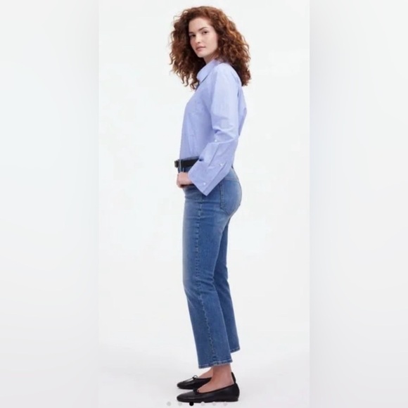NWT Madewell Curvy Kick Out Crop Jeans in Medium Wash, Mid Rise, Size 25 - Picture 2 of 13